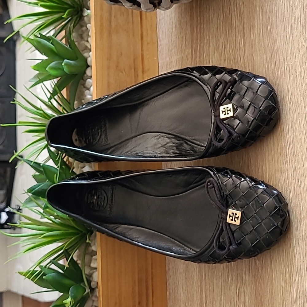 Tory Burch Black Flats
